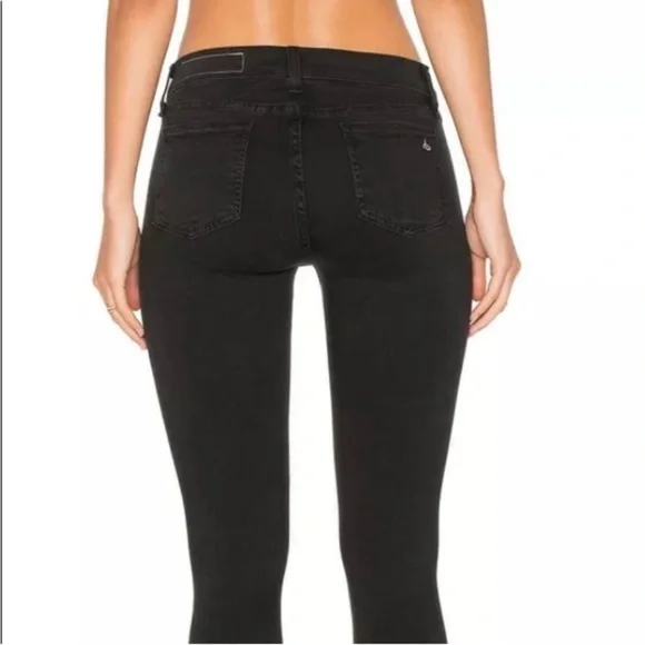 Rag & bone Distressed Black Legging Skinny Jeans - Picture 2 of 12